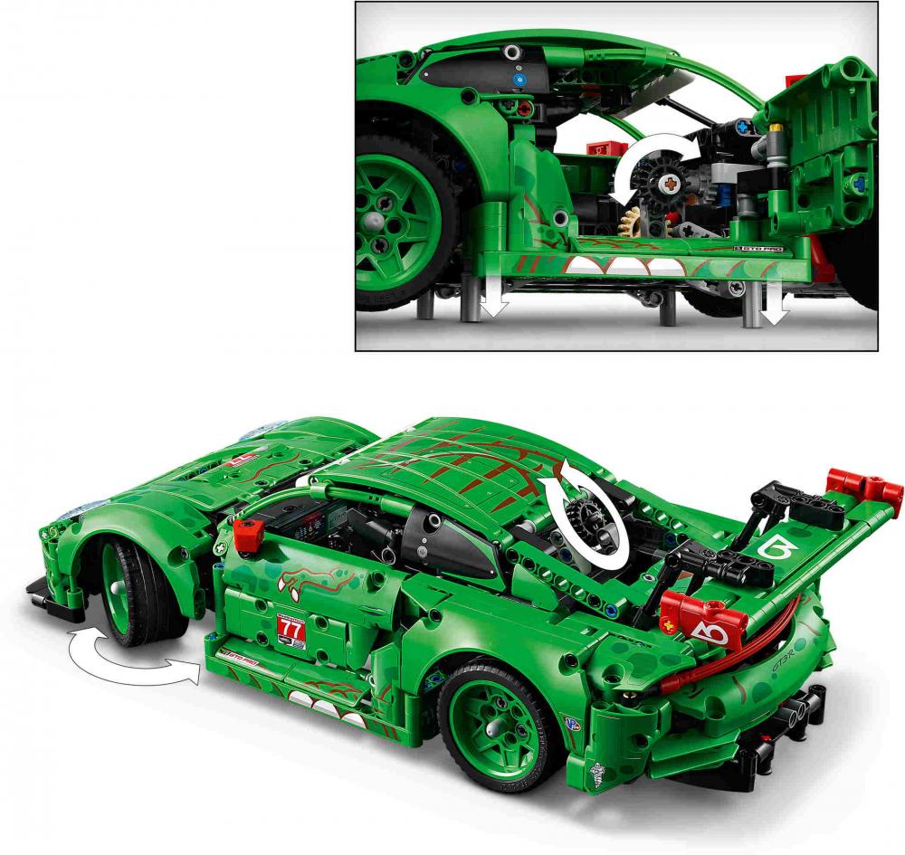 LEGO® Technic Porsche 911 GT3 R REXY AO Racing Rennwagen 1313 Teile 42224
