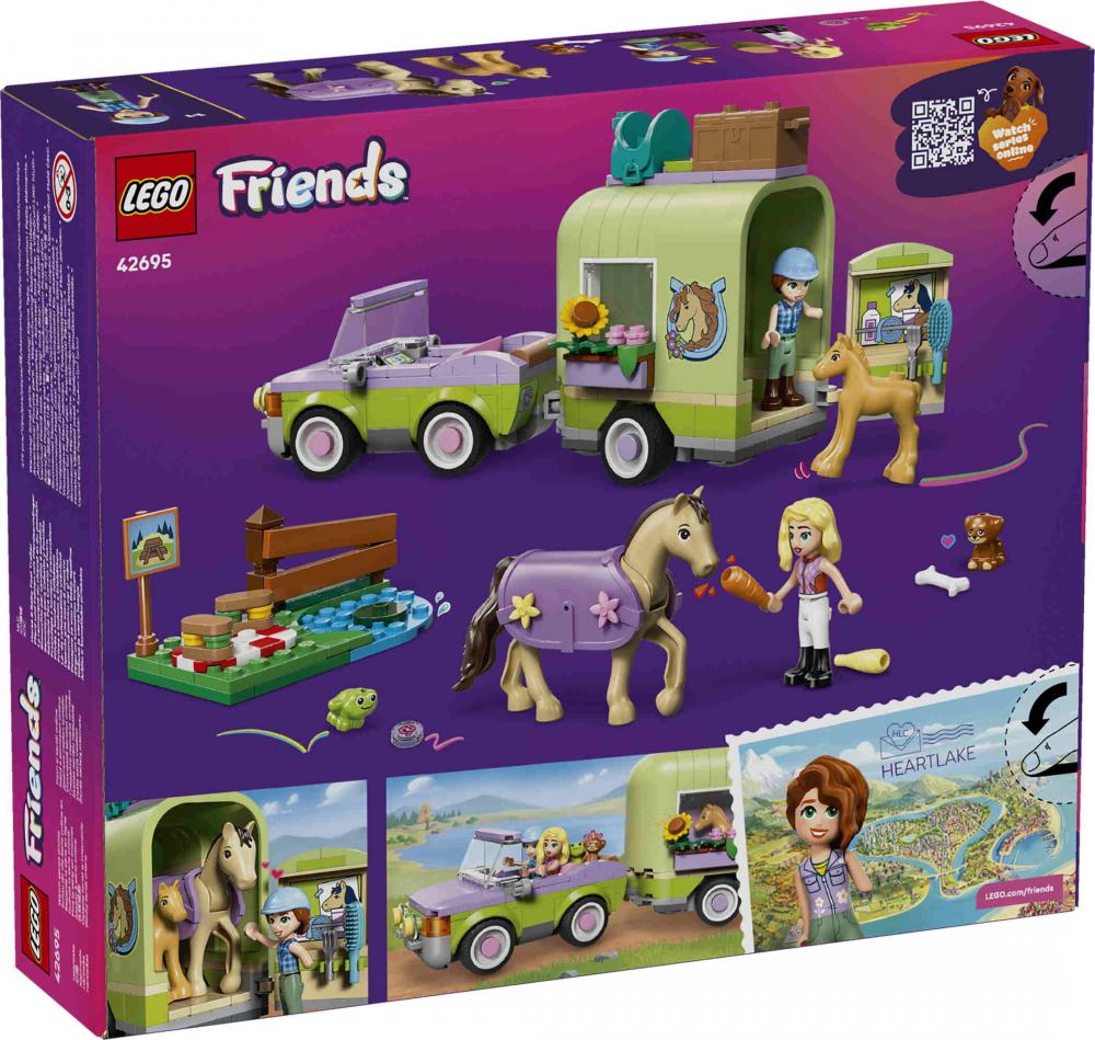 LEGO® Friends Pferd und Fohlen mit Pferdeanhänger 279 Teile 42695