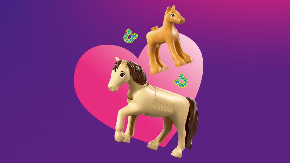 LEGO® Friends Pferd und Fohlen mit Pferdeanhänger 279 Teile 42695