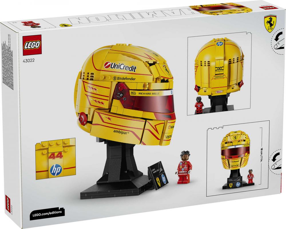 LEGO® Editions Formula 1 Scuderia Ferrari HP Lewis Hamilton Helm 884 Teile 43022