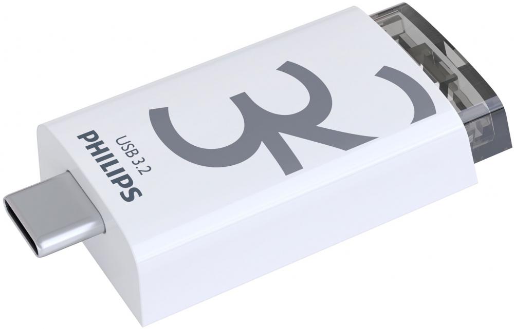 Philips USB Stick 32GB Speicherstick Click Series weiß grau Typ C USB 3.2 Gen 1