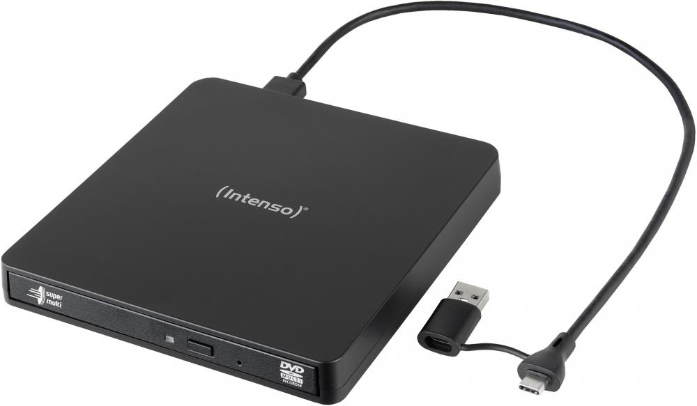 Intenso Brenner extern EOD 400D SLIM für CD / DVD / M-Disc USB 3.2 USB-A / USB-C schwarz
