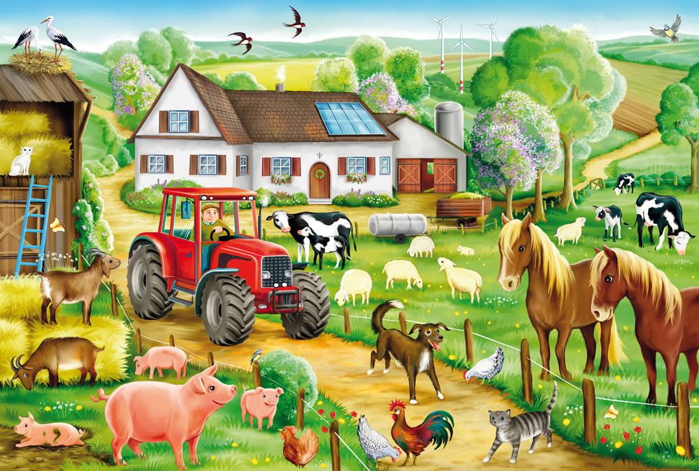 100 Teile Schmidt Spiele Kinder Puzzle Fröhlicher Bauernhof 56003