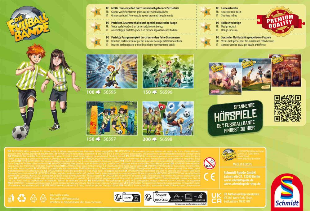 200 Teile Schmidt Spiele Kinder Puzzle Die Fussballbande Leons Fallrückzieher 56598
