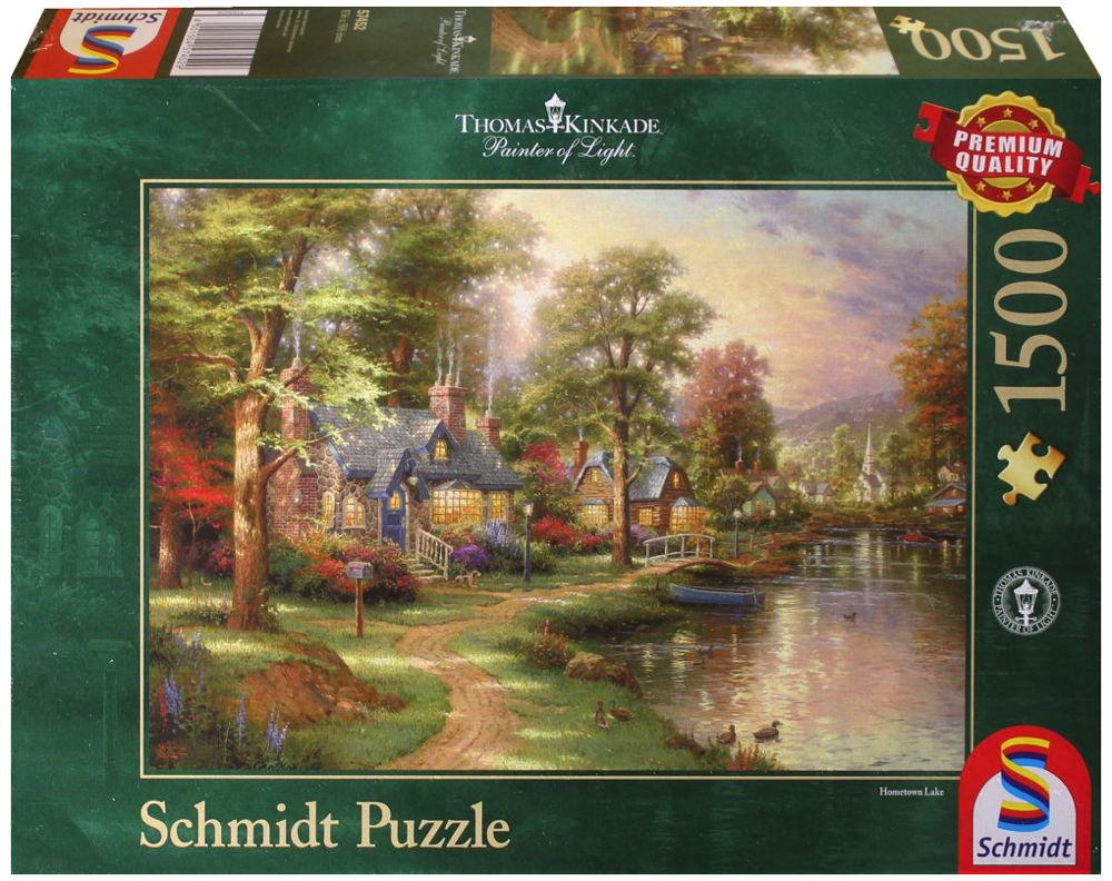 1500 Teile Schmidt Spiele Puzzle Thomas Kinkade Am See 57452