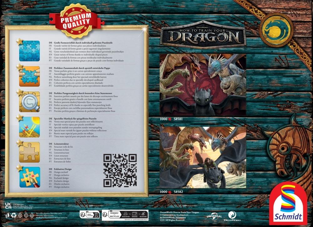 1000 Teile Schmidt Spiele Puzzle Dragons Drachenzähmen leicht gemacht 58582