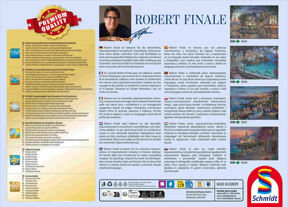 1000 Teile Schmidt Spiele Puzzle Robert Finale Montmatre 58645
