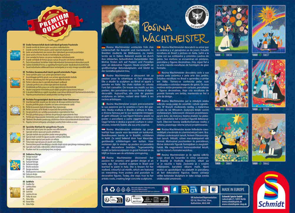 1000 Teile Schmidt Spiele Puzzle Rosina Wachtmeister Unter goldener Sonne 58662
