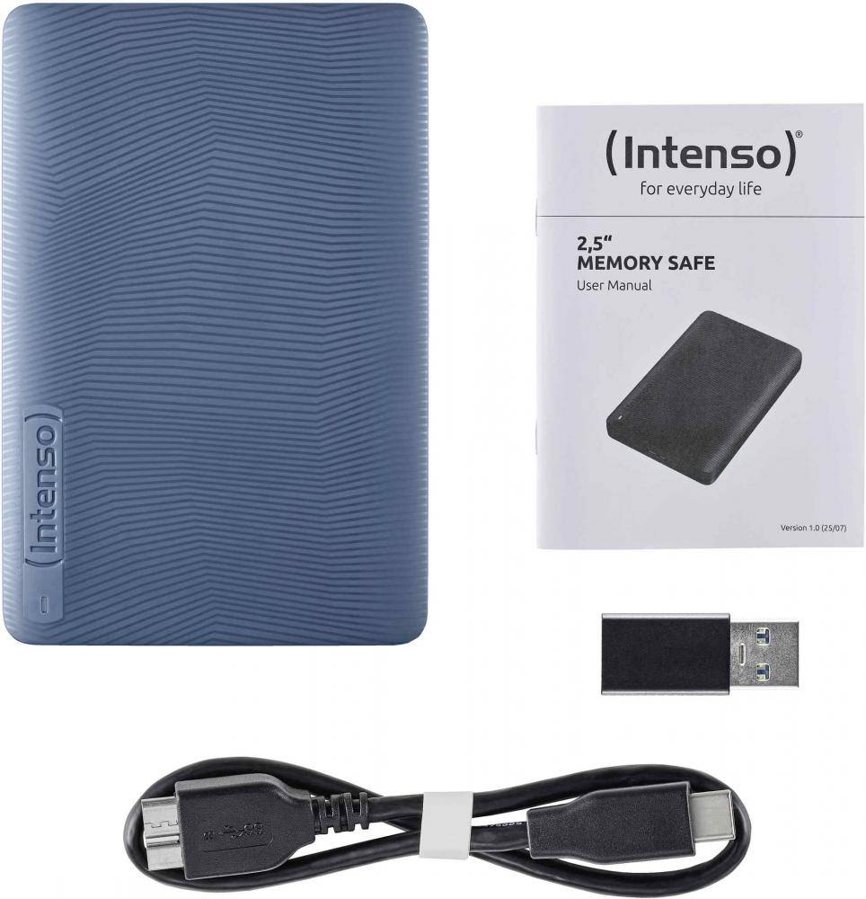 Intenso HDD externe Festplatte Memory Safe Backup Pro 2,5 Zoll 1TB USB 3.2 blau