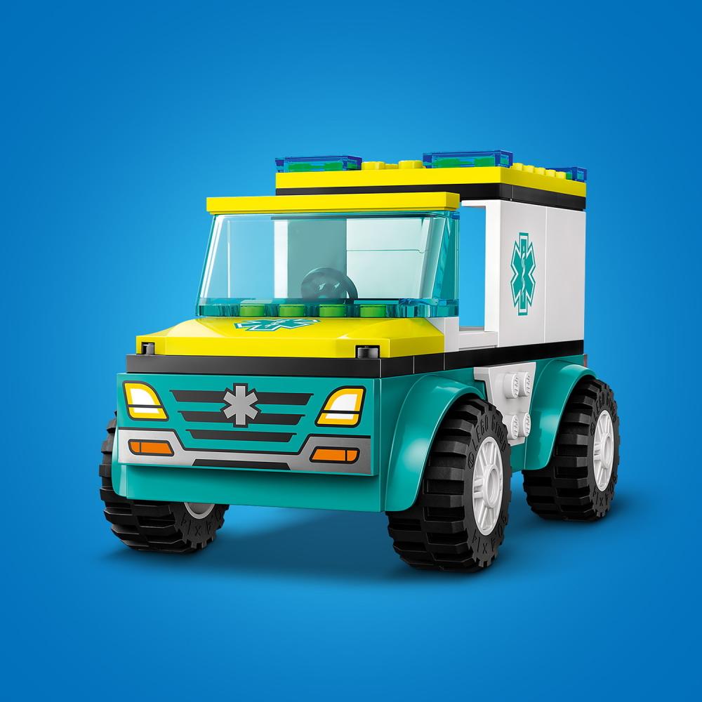 LEGO® City Great Vehicles Rettungswagen und Snowboarder 79 Teile 60403