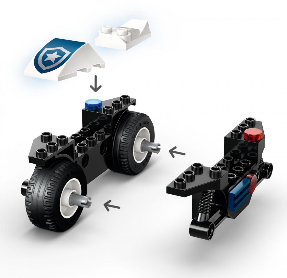 LEGO® City Verfolgungsjagd mit dem Polizeimotorrad 65 Teile 60455