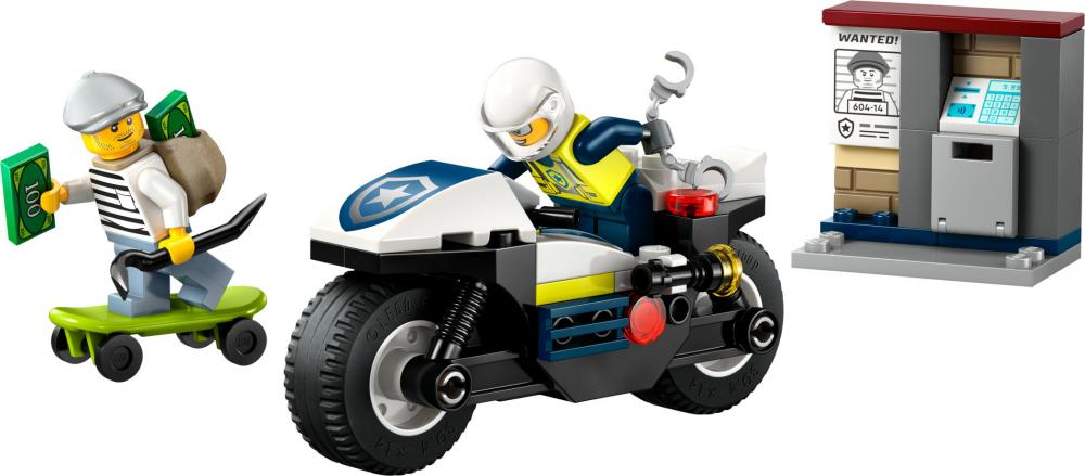 LEGO® City Verfolgungsjagd mit dem Polizeimotorrad 65 Teile 60455