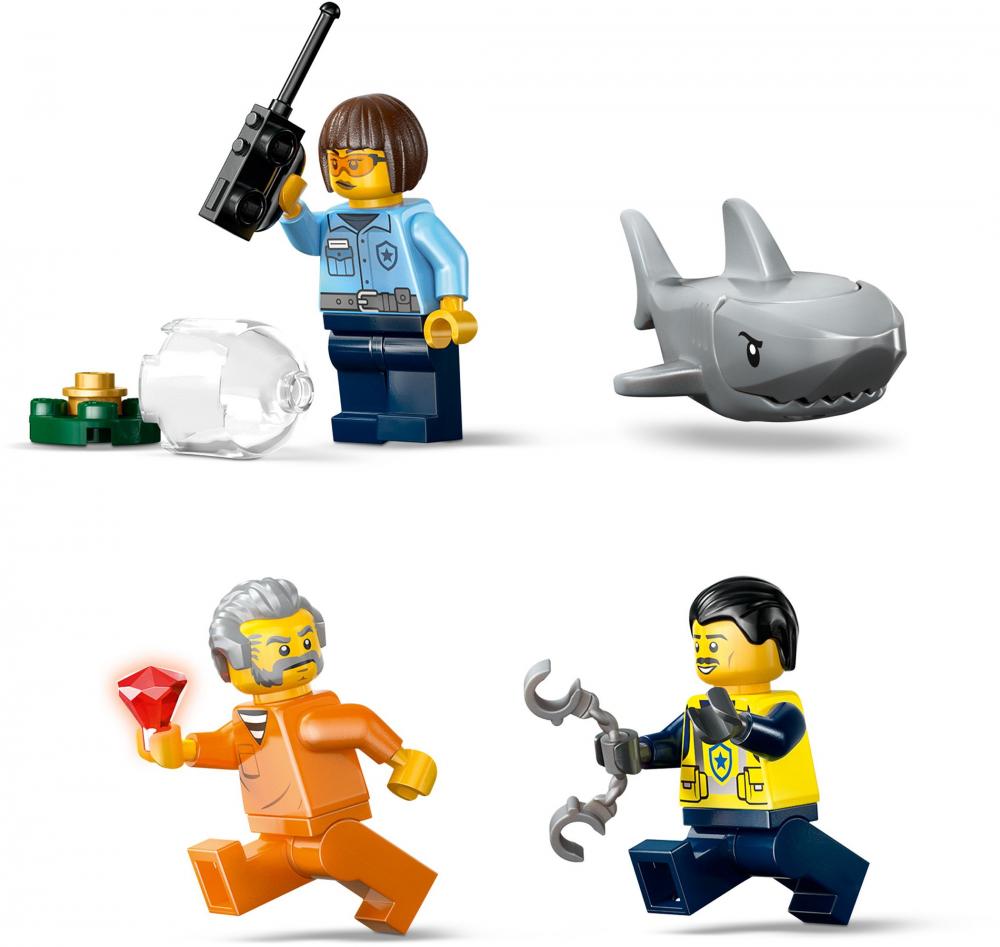 LEGO® City Verfolgungsjagd im Polizeiboot 264 Teile 60456