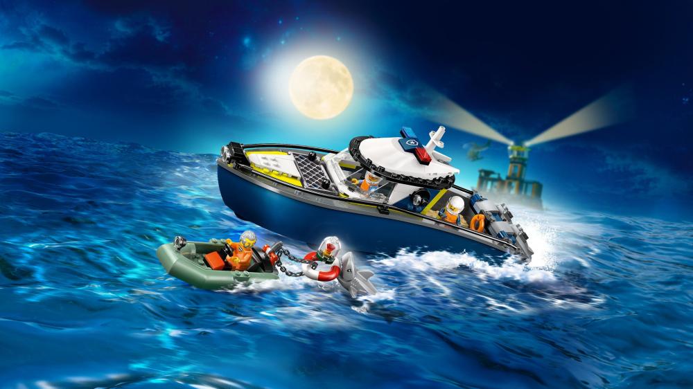 LEGO® City Verfolgungsjagd im Polizeiboot 264 Teile 60456