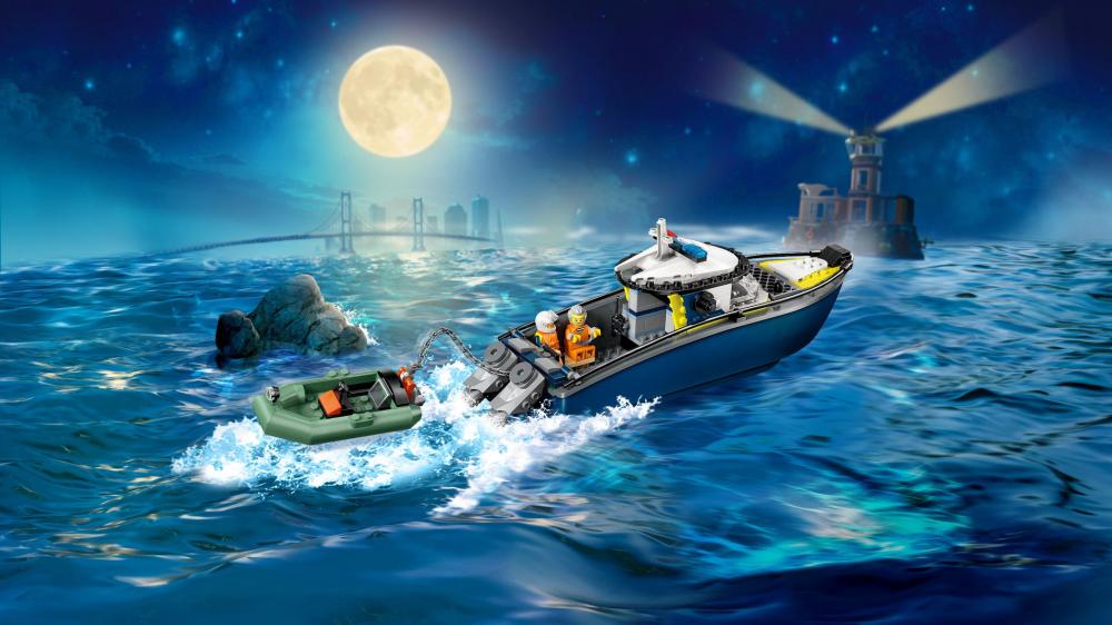 LEGO® City Verfolgungsjagd im Polizeiboot 264 Teile 60456