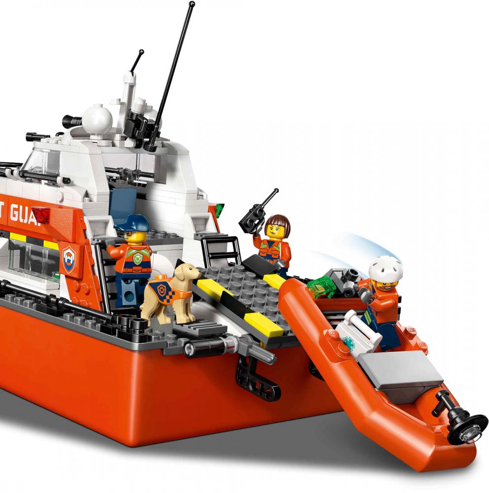 LEGO® City Exploration Rettungsboot der Küstenwache mit Hubschrauber 742 Teile 60504