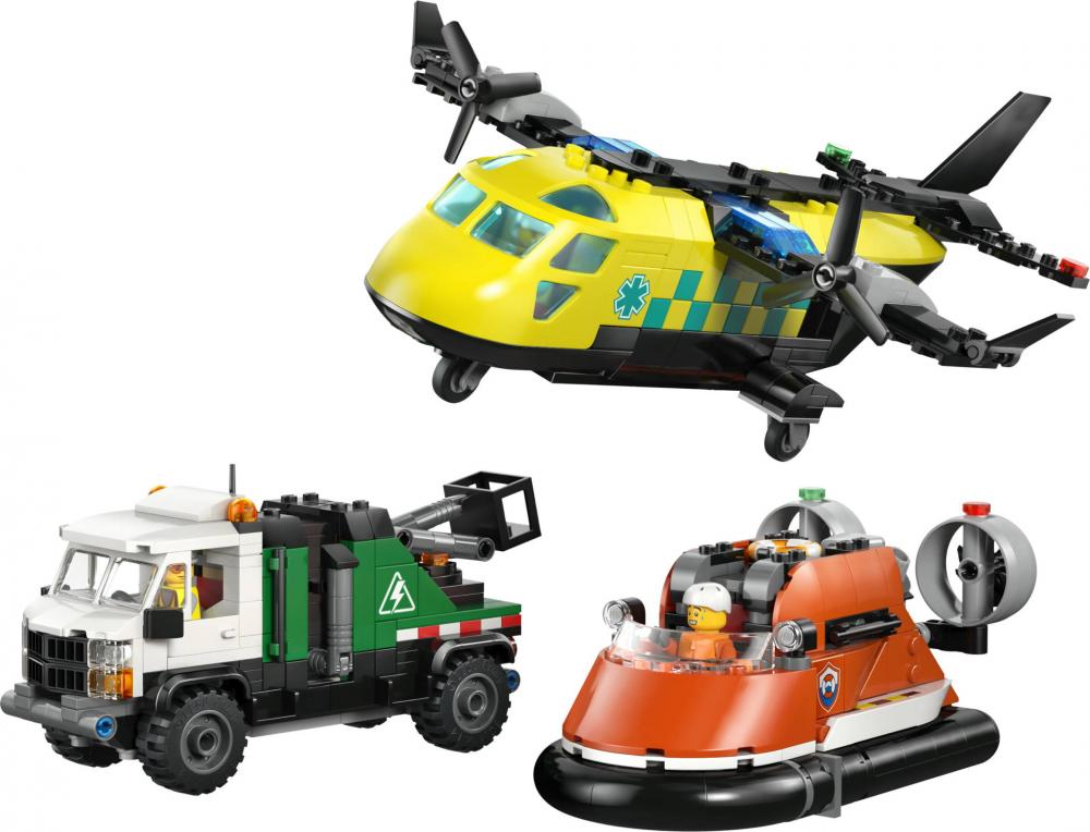 LEGO® City Fahrzeuge Kombinationsset mit Flugzeug, Wartungsfahrzeug, Luftkissenboot 990 Teile 60505