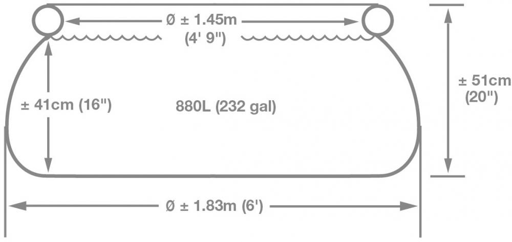 Intex Pool Easy Pool Anschluß für Pumpe Ø 183 x 51cm 880 Liter 28101NP