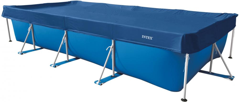 Intex Pool Deluxe Abdeckplane rechteckig 450x250cm Überhang 20cm 28080
