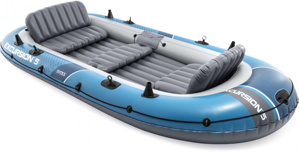 Intex Schlauchboot Sport Excursion 5 Set Paddel Pumpe 5 Personen 366cm x 168cm x 43cm 66325NP