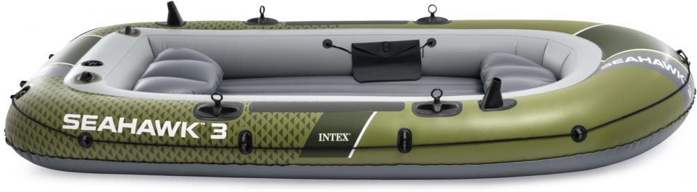Intex Schlauchboot Sport Seahawk 3 Set Paddel Pumpe 3 Personen 295cm x 137cm x 43cm 66333NP