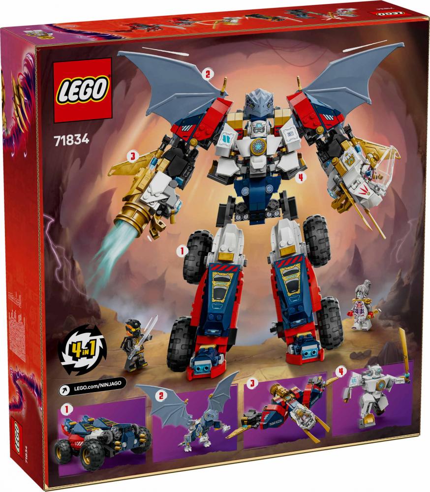 LEGO® NINJAGO Zanes Ultra-Kombi-Mech 1187 Teile 71834