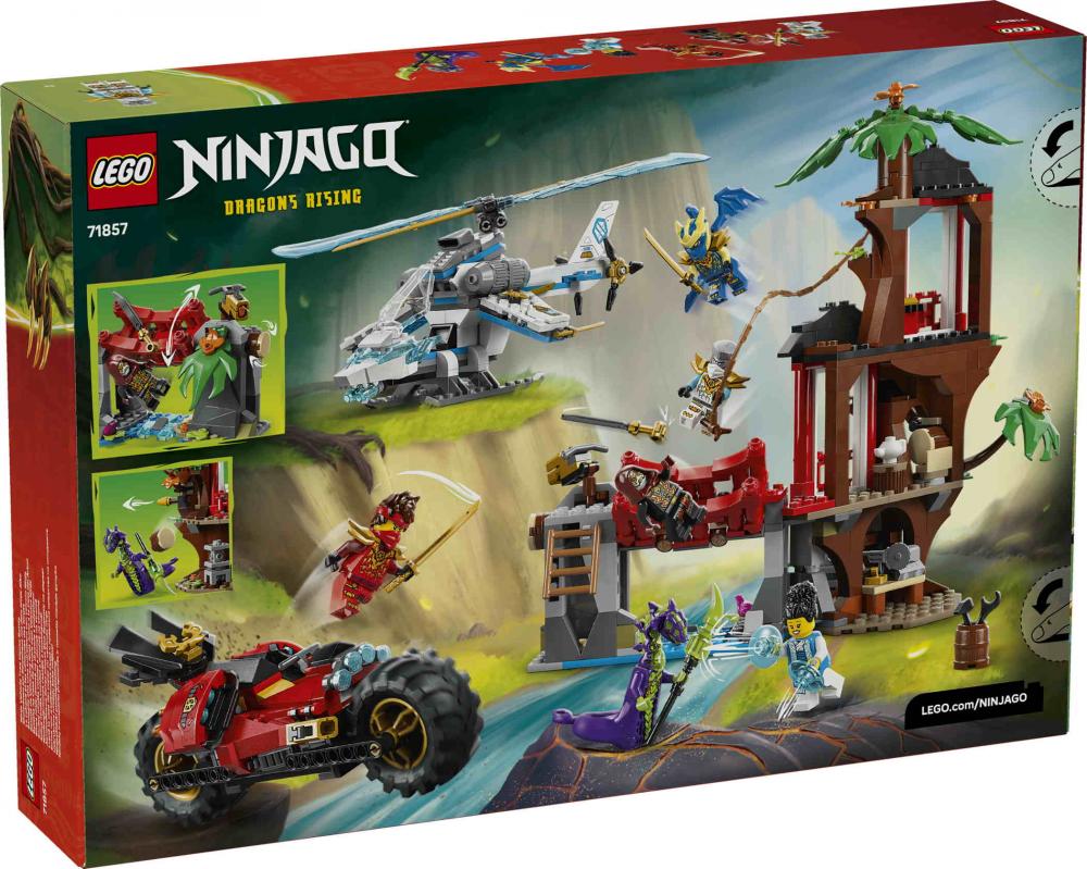LEGO® NINJAGO Showdown am Baumhaus mit dem Ninja-Bike 642 Teile 71857