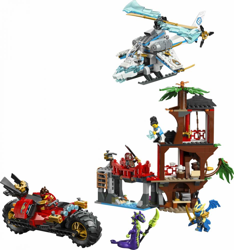 LEGO® NINJAGO Showdown am Baumhaus mit dem Ninja-Bike 642 Teile 71857