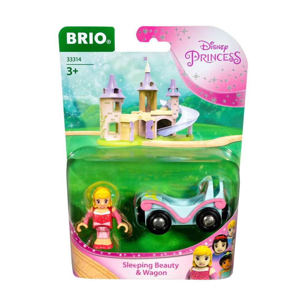 Brio World Eisenbahn Waggon Disney Princess Aurora mit Waggon 2 Teile 33314