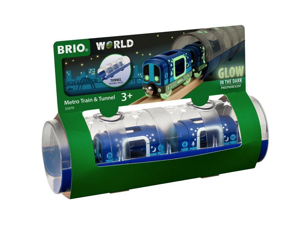 Brio World Eisenbahn Zubehör Tunnel Box U-Bahn Glow in the Dark 3 Teile 33970