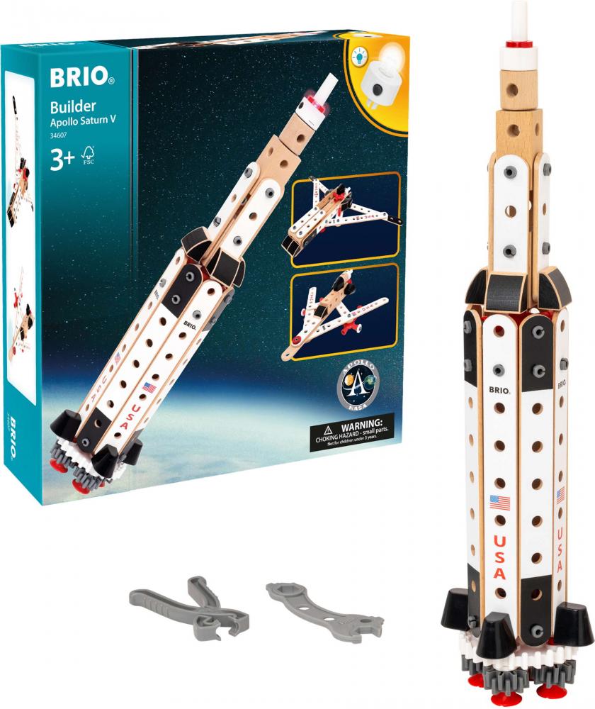 Brio Spielzeug Bausystem Builder Apollo Saturn V 91 Teile 34607