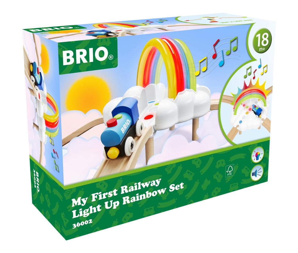 Brio Eisenbahn Mein erstes BRIO Bahn Regenbogen-Set 11 Teile 36002
