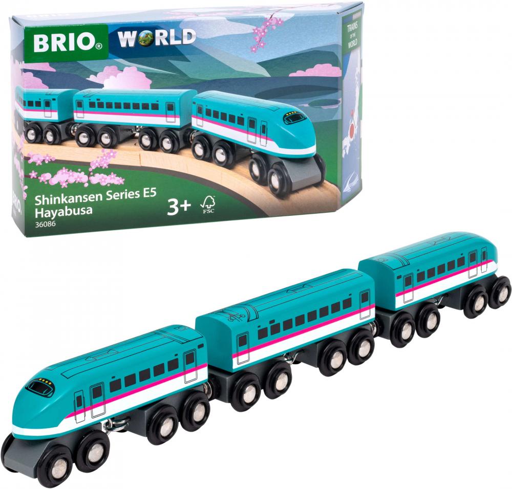 Brio World Eisenbahn Zug Trains of the World Shinkansen Series E5 Hayabusa Zug 3 Teile 36086