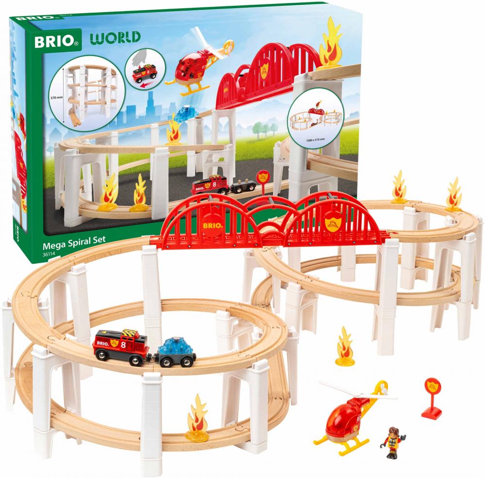 Brio World Eisenbahn Set Großes Spiralenset 73 Teile 36114