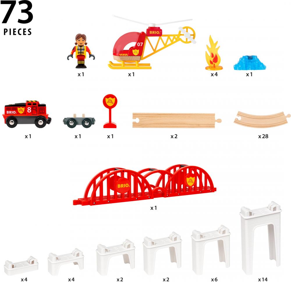 Brio World Eisenbahn Set Großes Spiralenset 73 Teile 36114