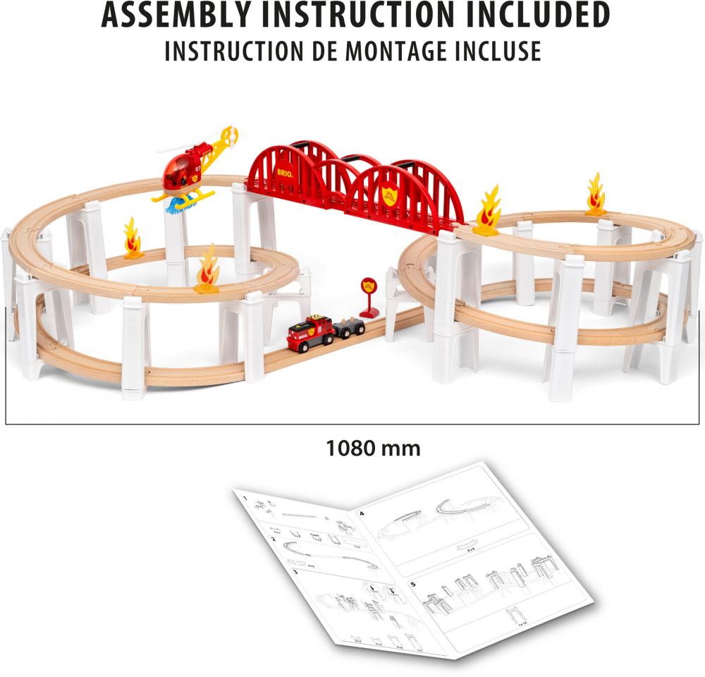 Brio World Eisenbahn Set Großes Spiralenset 73 Teile 36114