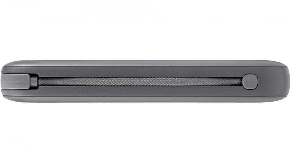 Intenso Powerbank mobile Ladestation S 10000 mAh PD Typ C USB OUT integriertes Kabel grau