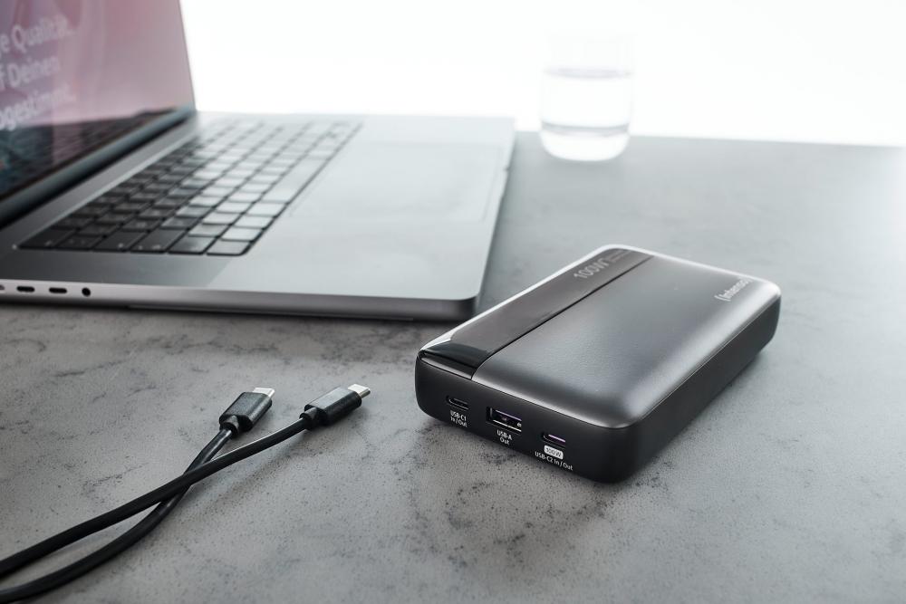 Intenso Powerbank HE20000 PD 3.1 20000 mAh max. 100 W 1x USB Typ A und 2x USB-C OUT