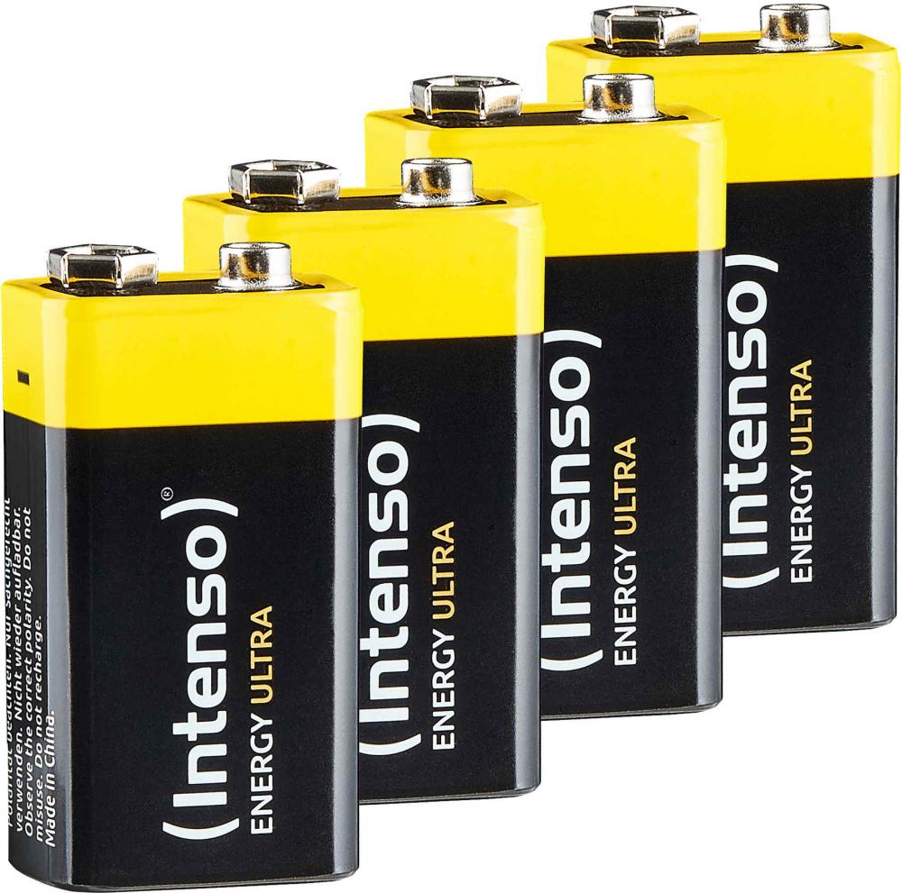 40 Intenso Energy Ultra 9V Block Alkaline Batterien im 4er Blister