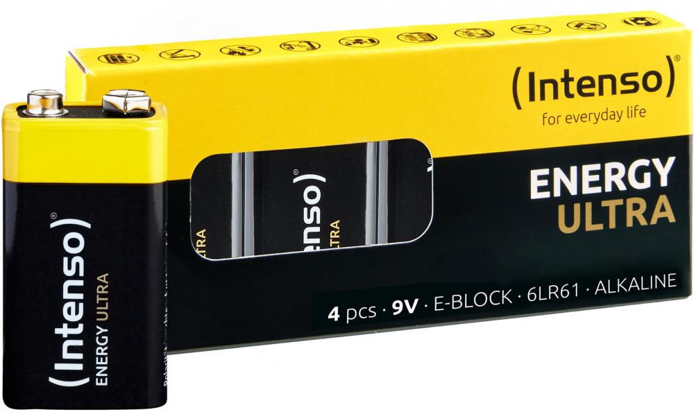 40 Intenso Energy Ultra 9V Block Alkaline Batterien im 4er Blister