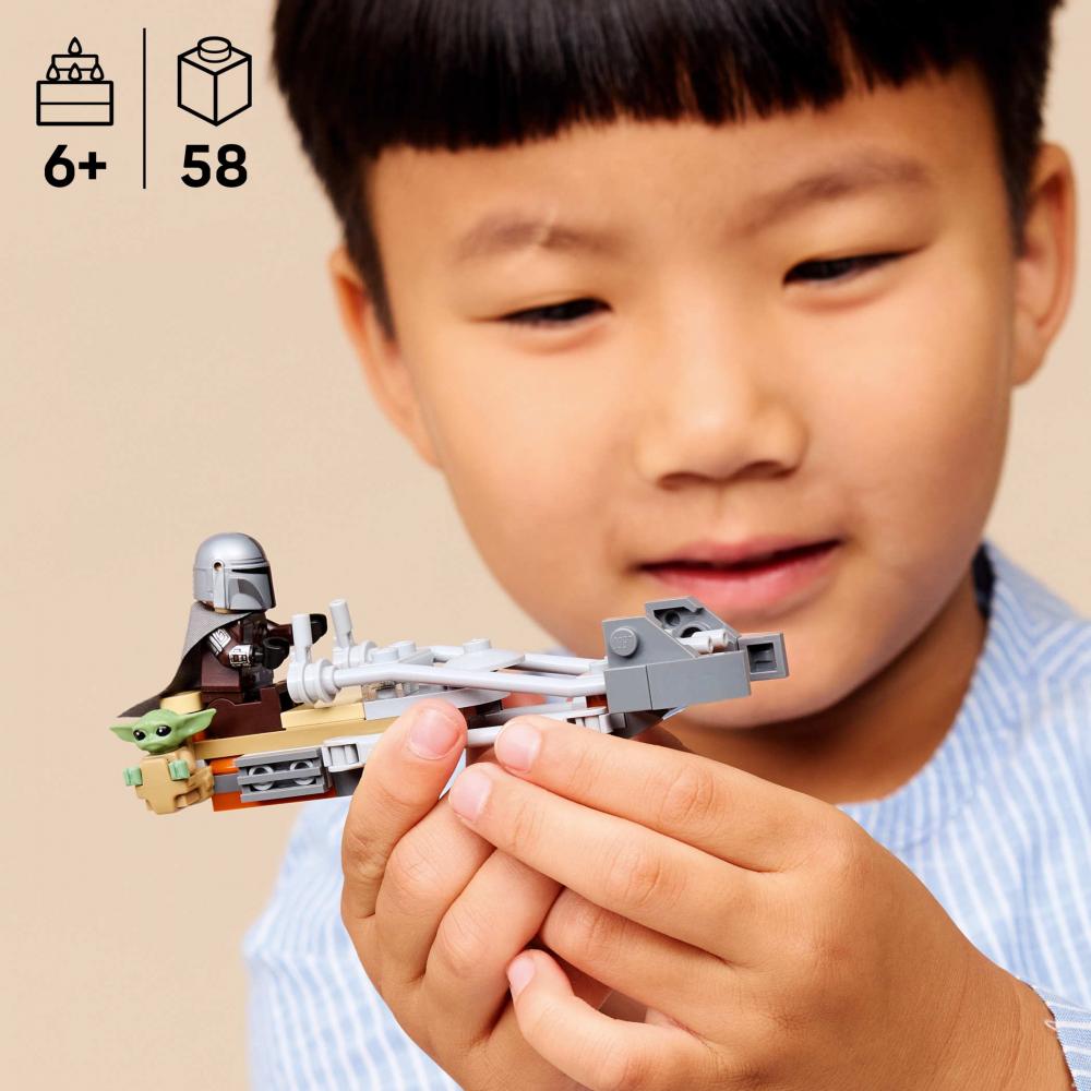 LEGO® Star Wars™ Der Mandalorianer und Grogu auf ihrem Speeder Bike™ 58 Teile 75436