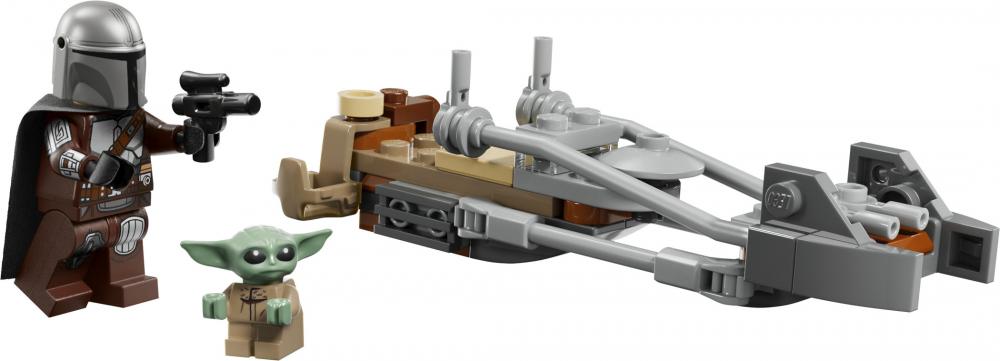 LEGO® Star Wars™ Der Mandalorianer und Grogu auf ihrem Speeder Bike™ 58 Teile 75436