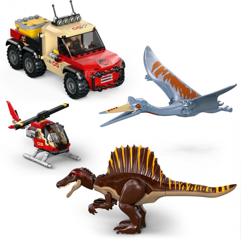 LEGO® Jurassic World™ Spinosaurier & Quetzalcoatlus: Hubschrauber-Einsatz 984 Teile 76976