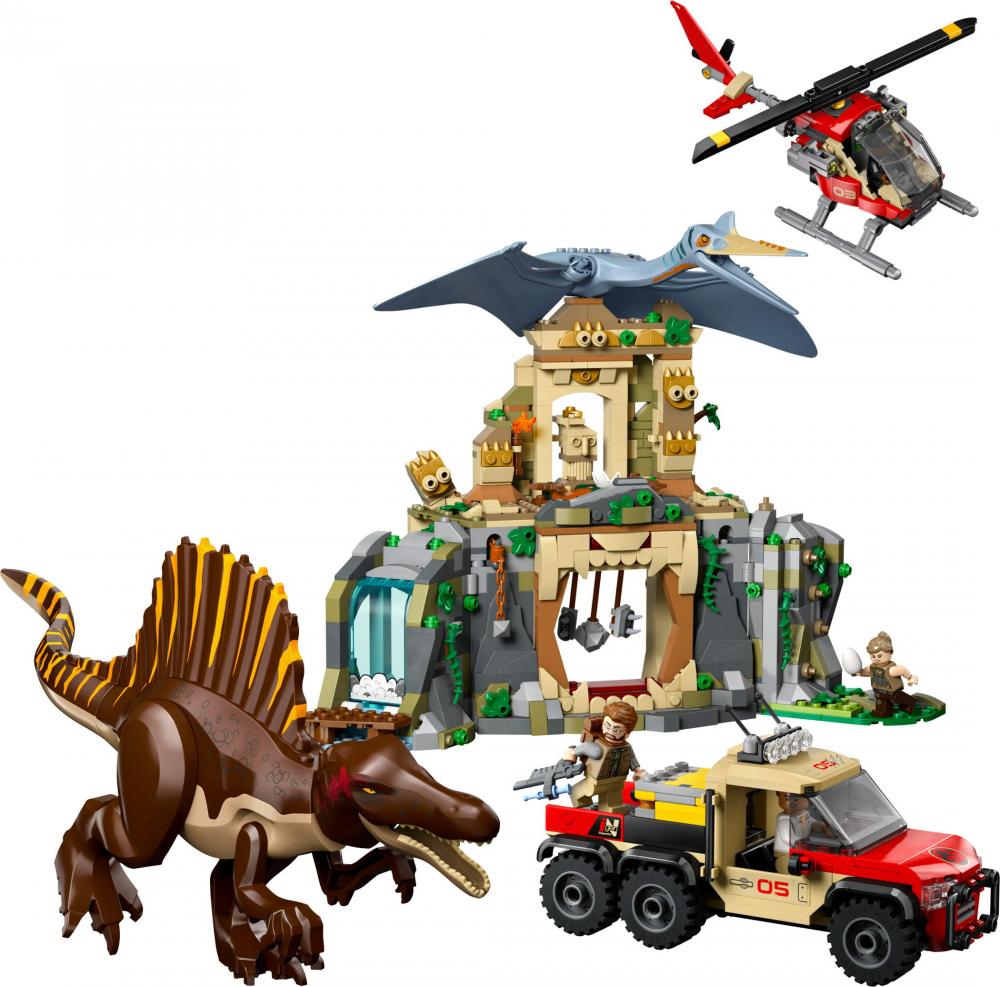 LEGO® Jurassic World™ Spinosaurier & Quetzalcoatlus: Hubschrauber-Einsatz 984 Teile 76976