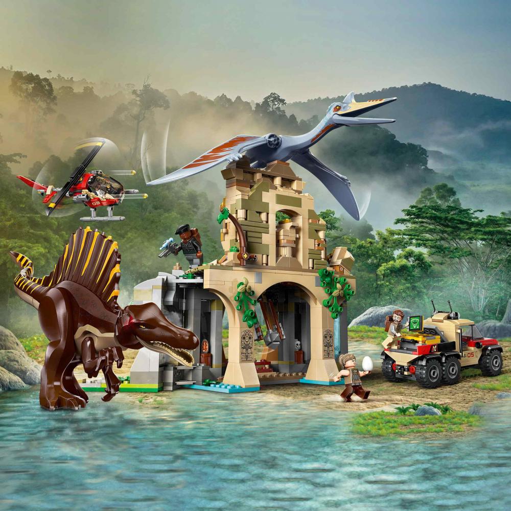 LEGO® Jurassic World™ Spinosaurier & Quetzalcoatlus: Hubschrauber-Einsatz 984 Teile 76976
