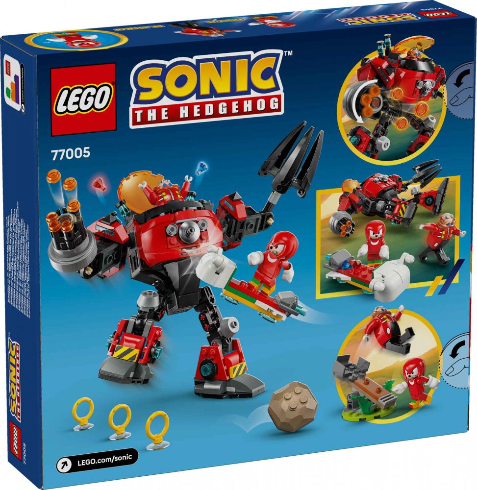 LEGO® Sonic Knuckles vs. Dr. Eggmans Egg Crusher Mech 350 Teile 77005
