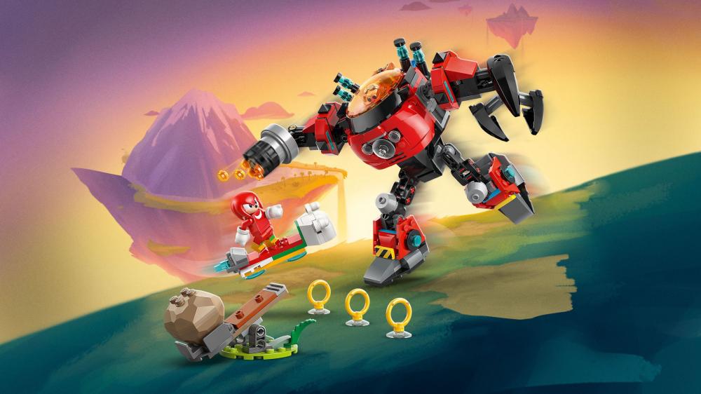 LEGO® Sonic Knuckles vs. Dr. Eggmans Egg Crusher Mech 350 Teile 77005