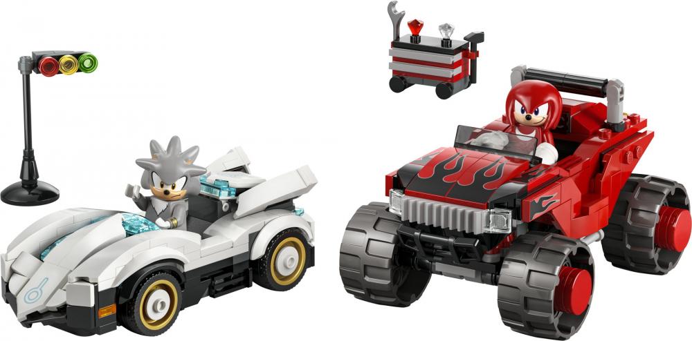 LEGO® Sonic Silvers Auto vs. Knuckles' Monstertruck 378 Teile 77118