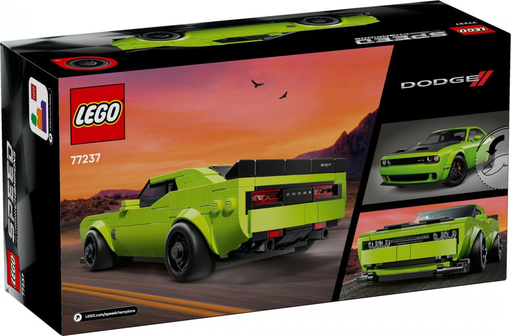 LEGO® Speed Champions Dodge Challenger SRT Hellcat Sportwagen 390 Teile 77237