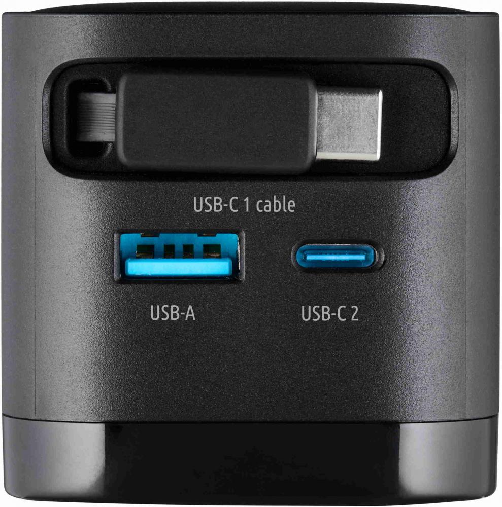 Intenso Ladegerät Power Adapter 65 Watt W65ACIC GaN 1x USB-A + 2x USB-C für 3 Geräte schwarz